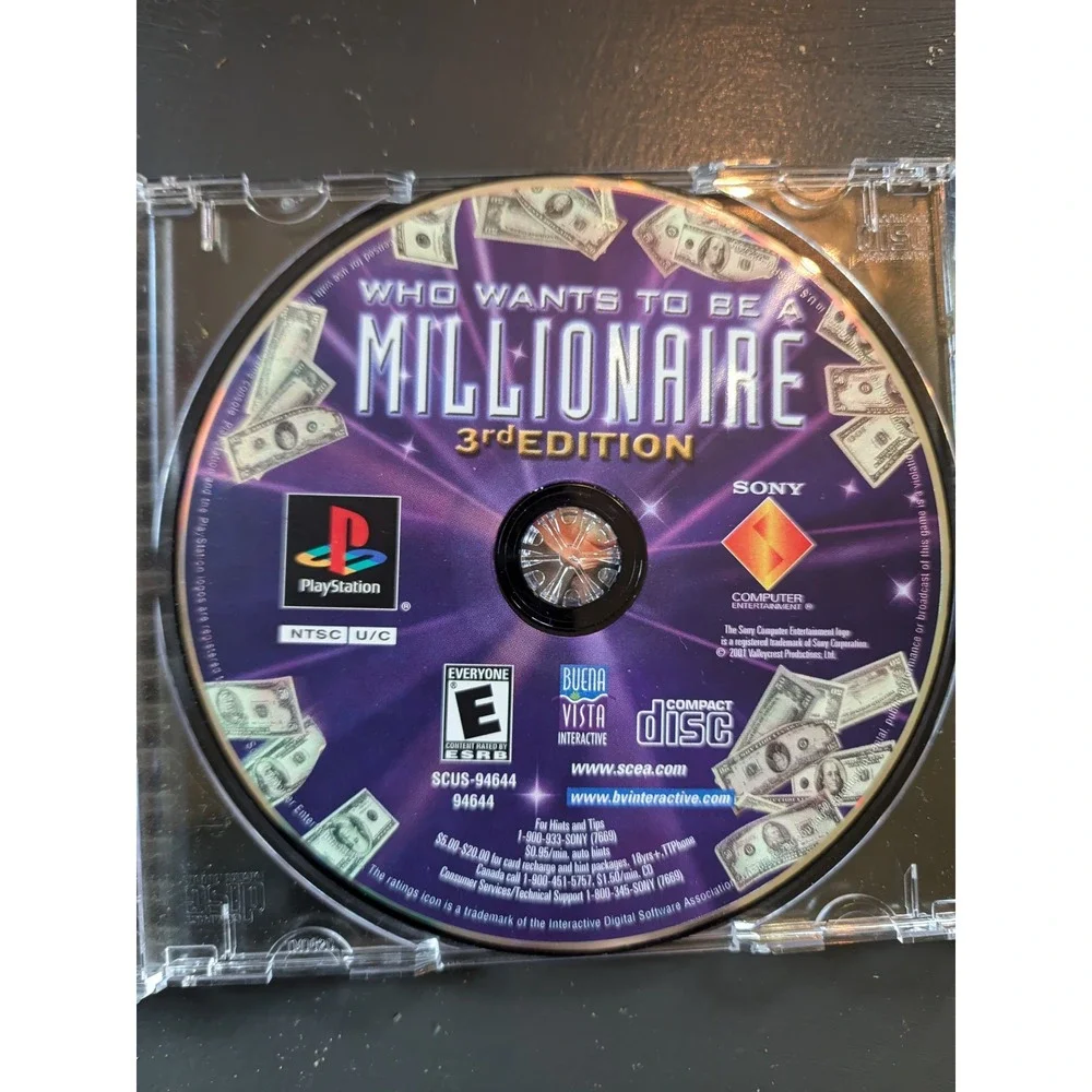 Who Wants to Be A Millionaire 3rd Edition - Sony‎ PlayStation PS1 Game